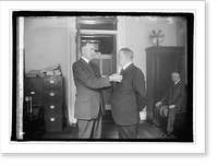 Gen. John L. Hines decorates Gen. James Allen with Dis. Service Cross, Antique Print