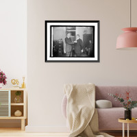 Gen. John L. Hines decorates Gen. James Allen with Dis. Service Cross, Antique Print