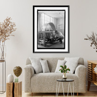 Historic Framed Print, D.W. Kessler, Bu. of Standards, scrubbing marble, 6/9/25,  17-7/8" x 21-7/8"