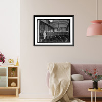 Historic Framed Print, Commissioner Fred A. Fenning receiving Fire Dept. officials, 6/10/25,  17-7/8" x 21-7/8"