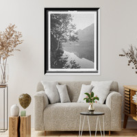 Historic Framed Print, Eagle Cliff from Profile Lake, White Mts., N.H.,  17-7/8" x 21-7/8"