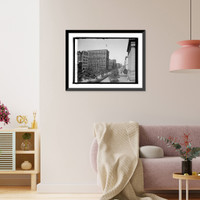 Historic Framed Print, F St., Treasury from Patent Office,  17-7/8" x 21-7/8"
