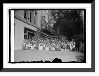 Historic Framed Print, Children at Gospel Mission leaving for Newbold Noyes farm, 7/4/25,  17-7/8" x 21-7/8"
