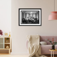 Historic Framed Print, First meeting of US-Belgian Debt Commissions, 8/10/25,  17-7/8" x 21-7/8"