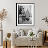 Historic Framed Print, Gen. James E. Fechet & Capt. Ira C. Eaker in new air service uniforms, 9/11/25,  17-7/8" x 21-7/8"