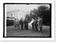 Historic Framed Print, Con. from Nat'l Press Club show new bldg. plans to Coolidge, 9/15/25,  17-7/8" x 21-7/8"