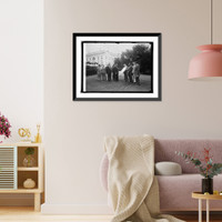 Historic Framed Print, Con. from Nat'l Press Club show new bldg. plans to Coolidge, 9/15/25,  17-7/8" x 21-7/8"