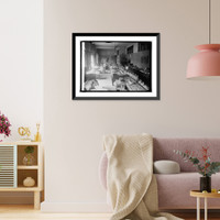 Historic Framed Print, Division of Paleontology of National Museum, 7/24/25,  17-7/8" x 21-7/8"