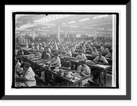 Historic Framed Print, Condenser assembling dept.,  17-7/8" x 21-7/8"