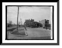 Historic Framed Print, Texas Co., Minute Service Station No. 8, Turnning City,  17-7/8" x 21-7/8"