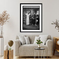 Historic Framed Print, Exhibit of antiques & heirlooms at Public Library, 12/16/25,  17-7/8" x 21-7/8"