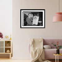 Rafael Sanchez Yago with sepia of Mrs. Coolidge, 1/19/26, Historic Print