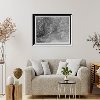 Historic Framed Print, Split Rock Road, Ethan Allen Park, Burlington, Vt. - 2,  17-7/8" x 21-7/8"
