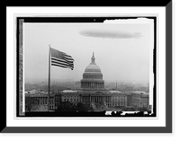 Historic Framed Print, U.S. Capitol, [Washington, D.C.] & Graf Zepplin,  17-7/8" x 21-7/8"