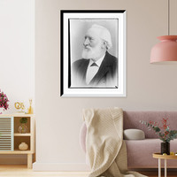 Prof. Thore M. Fries, portrait bust, Antique Poster