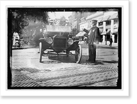 Herbert E. French in Ford stopped by traffic cop, Antique Print