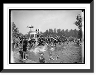 Historic Framed Print, Bathing Beach, Wash., D.C. - 2,  17-7/8" x 21-7/8"