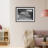 Historic Framed Print, Parade, July 4, 1919,  17-7/8" x 21-7/8"