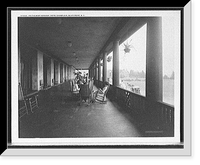Historic Framed Print, On the west veranda, Hotel Champlain, Bluff Point, N.Y.,  17-7/8" x 21-7/8"