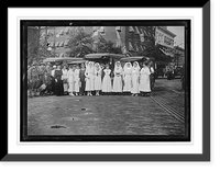 Historic Framed Print, Nurses of Medical Corps, 1917,  17-7/8" x 21-7/8"