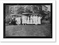 Historic Framed Print, Nurses of Medical Corps, 1917,  17-7/8" x 21-7/8"