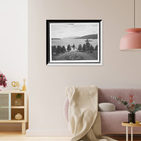 Historic Framed Print, Down the lake from Fort William Henry Hotel, LakeGeorge, N.Y.,  17-7/8" x 21-7/8"