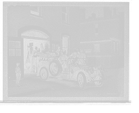 Historic Framed Print, Packard fire squad,  17-7/8" x 21-7/8"