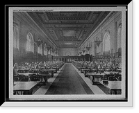 Historic Framed Print, Main reading room, the New York Public Library,  17-7/8" x 21-7/8"