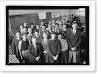 Historic Framed Print, Students, Eastern High School, [Washington, D.C.], 1941,  17-7/8" x 21-7/8"