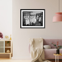 Historic Framed Print, Cooking class, Bethesda, Chevy Chase High School, 1935,  17-7/8" x 21-7/8"