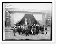 Historic Framed Print, Community service theatre. A moving theater mounted on an automobile chassis, said to be,  17-7/8" x 21-7/8"