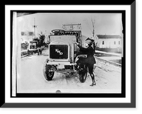 Historic Framed Print, Woman truck demonstrators (Luella Bates, Clintonville, Wis.),  17-7/8" x 21-7/8"