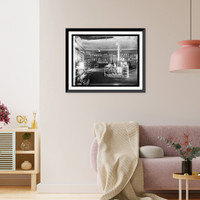 Historic Framed Print, Seaton Garage Supply house, interior,  17-7/8" x 21-7/8"