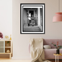 Historic Framed Print, Children of the Counselor of Chilean Embassy, Sena Don Gustavo Munigaza Varela, Eliza, a,  17-7/8" x 21-7/8"