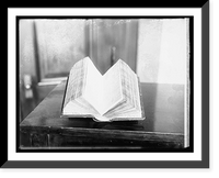 Historic Framed Print, Old bible, U.S. Supreme Court, [Washington, D.C.],  17-7/8" x 21-7/8"
