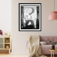 Historic Framed Print, Old clock, U.S. Supreme Court, [Washington, D.C.],  17-7/8" x 21-7/8"