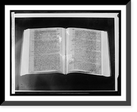 Historic Framed Print, Congressional Library, Md. Land Record book, [Washington, D.C.],  17-7/8" x 21-7/8"