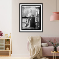 Historic Framed Print, Old gowns, museum, Martha Washington,  17-7/8" x 21-7/8"