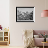 Historic Framed Print, The Flower gardens at Mt. Vernon,  17-7/8" x 21-7/8"