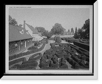 Historic Framed Print, The Flower gardens at Mt. Vernon,  17-7/8" x 21-7/8"