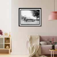 Historic Framed Print, Capt. Stoll, Jordan car,  17-7/8" x 21-7/8"