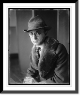 Historic Framed Print, [Unidentified man with hat],  17-7/8" x 21-7/8"