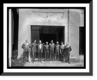 Historic Framed Print, Group, Wayne Smith garage,  17-7/8" x 21-7/8"