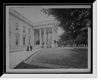 Historic Framed Print, White House entrance, Washington, D.C.,  17-7/8" x 21-7/8"