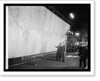 Historic Framed Print, Map, Shipping Board, Daniels & Benson - 2,  17-7/8" x 21-7/8"