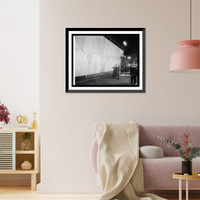 Historic Framed Print, Map, Shipping Board, Daniels & Benson - 2,  17-7/8" x 21-7/8"