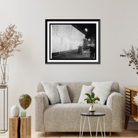 Historic Framed Print, Map, Shipping Board, Daniels & Benson - 2,  17-7/8" x 21-7/8"