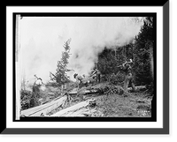 Historic Framed Print, Forest Service: fighting a forest fire,  17-7/8" x 21-7/8"