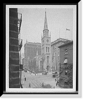 Historic Framed Print, Marble Collegiate Church, New York City,  17-7/8" x 21-7/8"