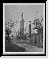 Historic Framed Print, Municipal Building from Court Square, Springfield, Mass.,  17-7/8" x 21-7/8"